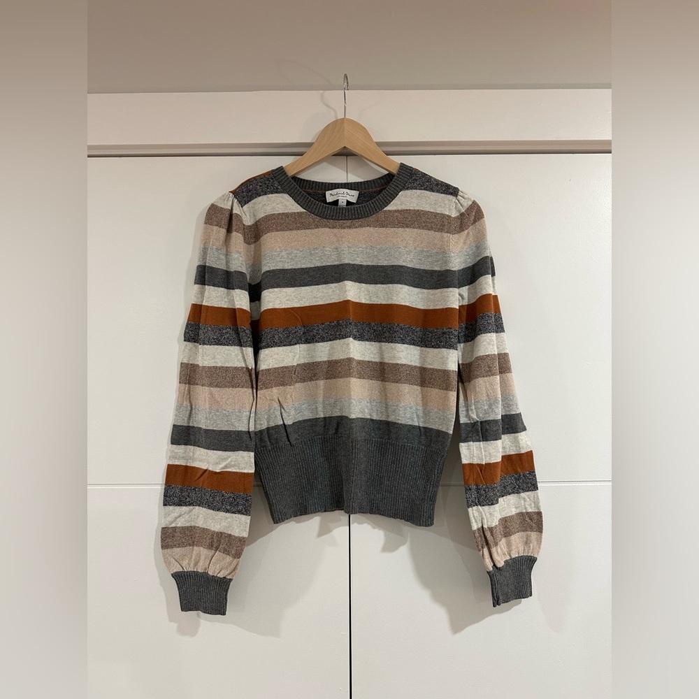 MICHAEL STARS Bell Striped Women's Sweater, size M